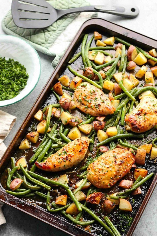 sheet pan chicken with potatoes