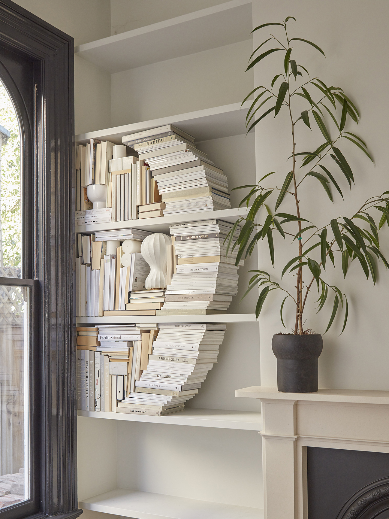 Bookcase art installation