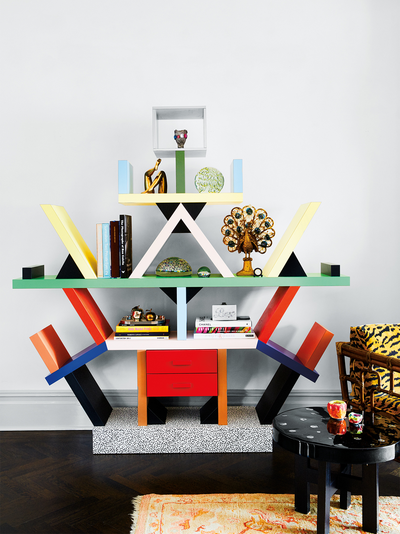 Memphis movement bookcase by Ettore Sottsass