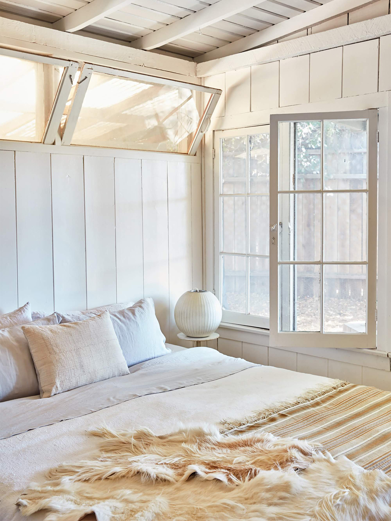 Small bedroom in shades of cream