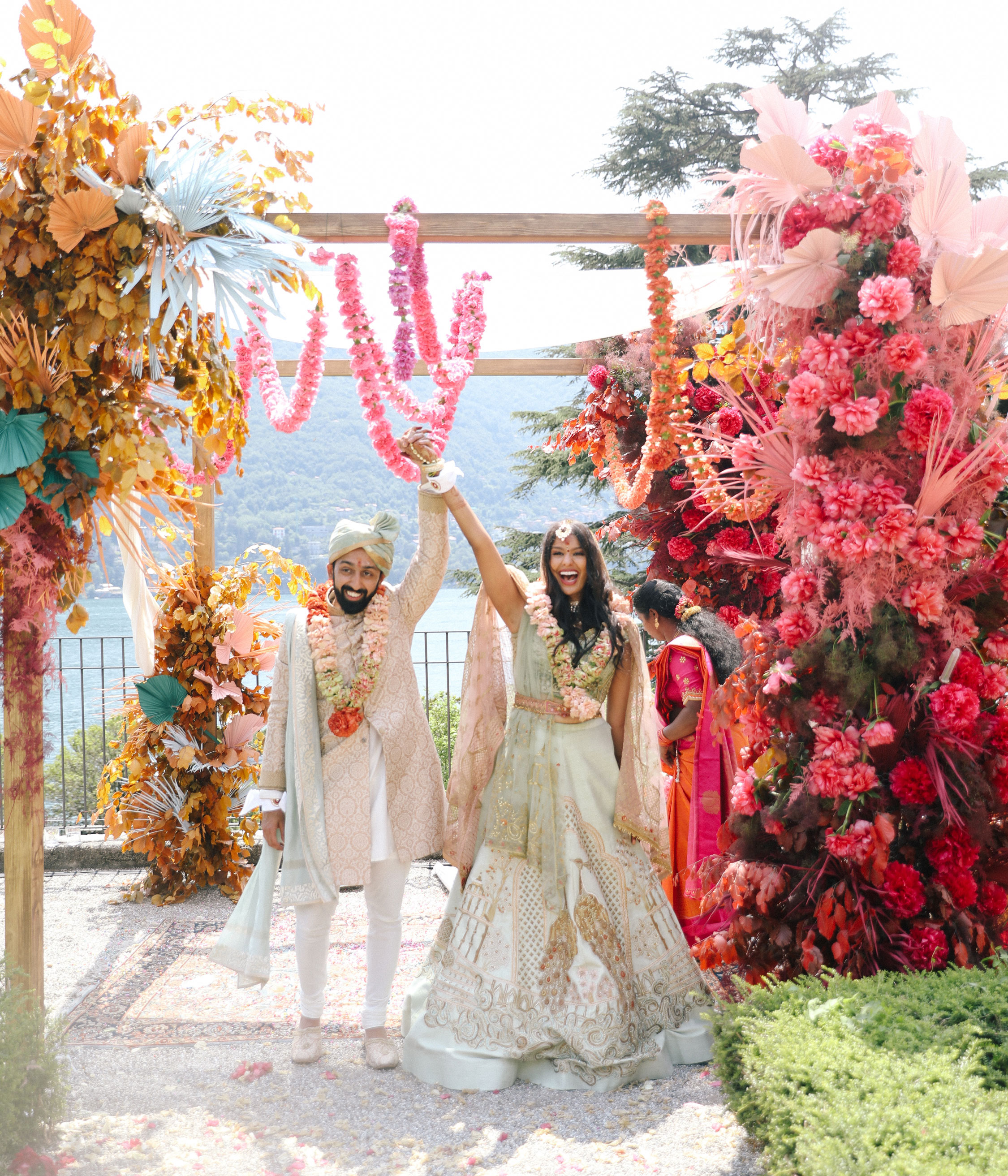 Neha Prakash's Lake Como Wedding Merged Cultures and Design Elements