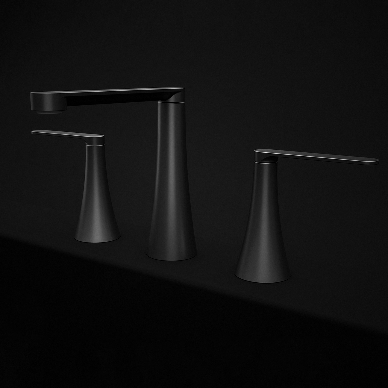 black sink faucet