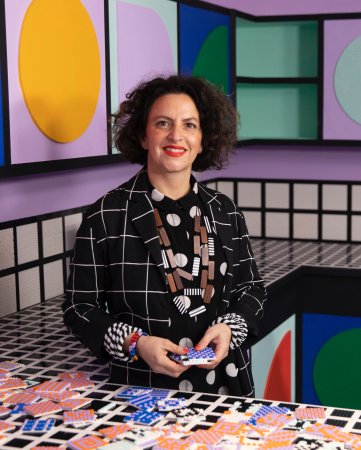 Camille Walala in her Lego kitchen