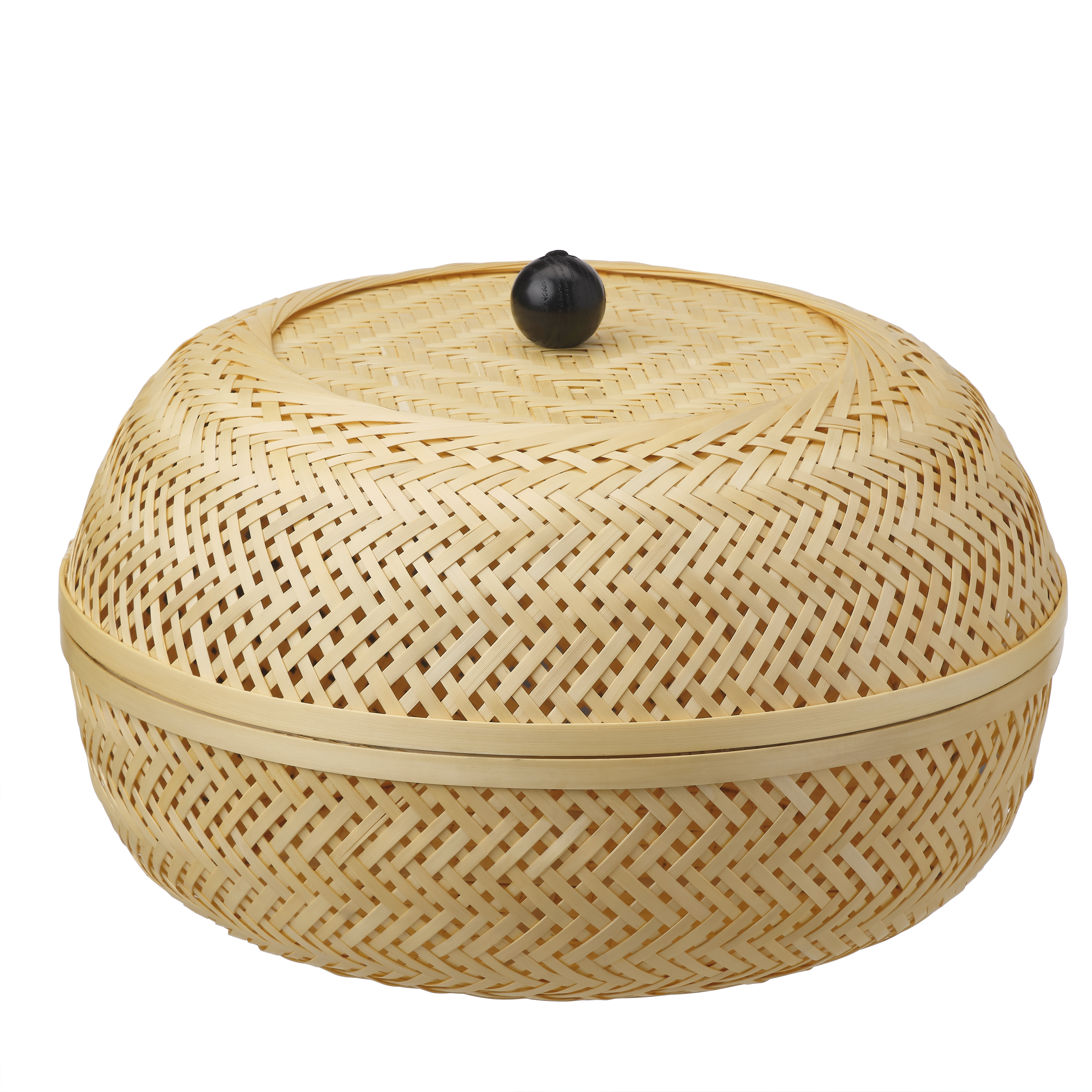 short bamboo basket