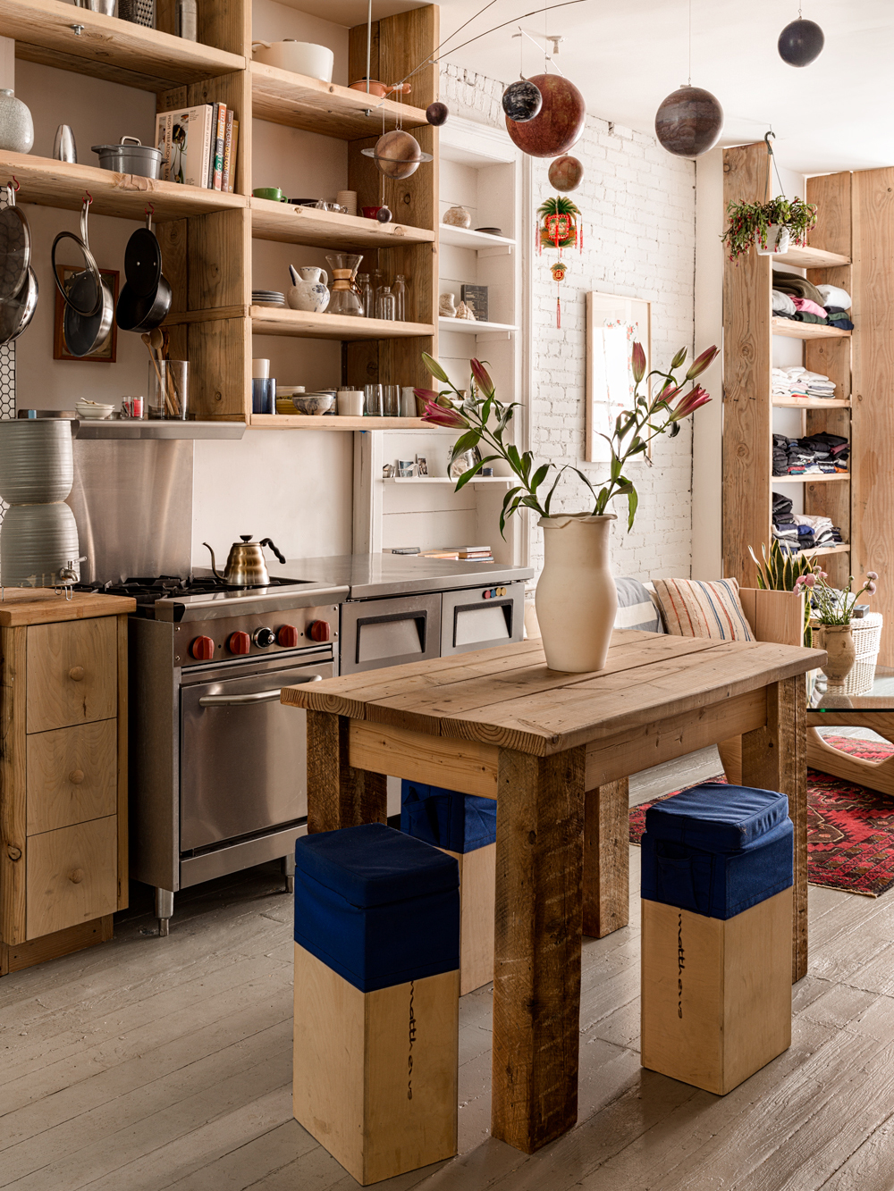 Kitchen with wooden cabinets