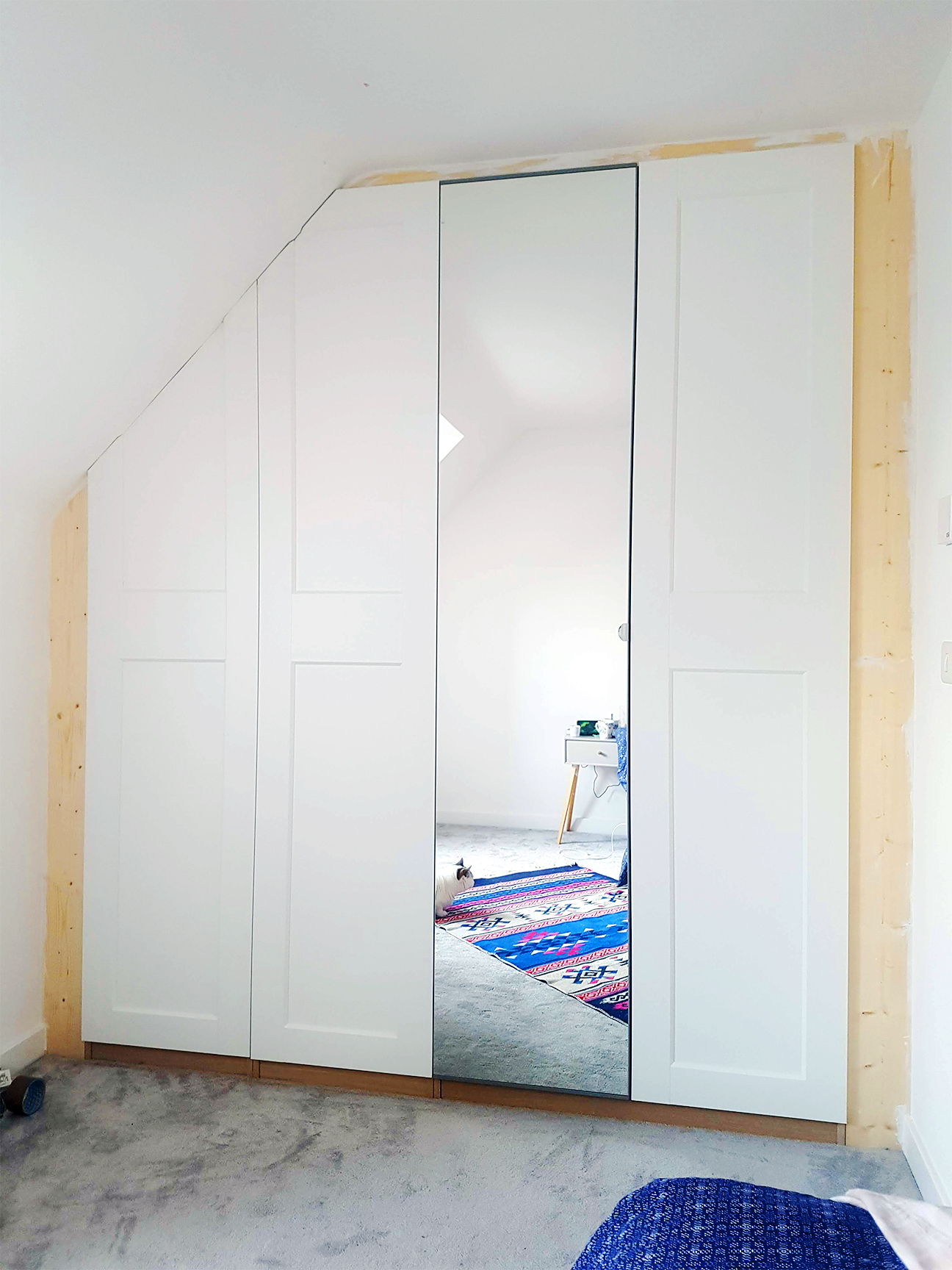 white closet installation