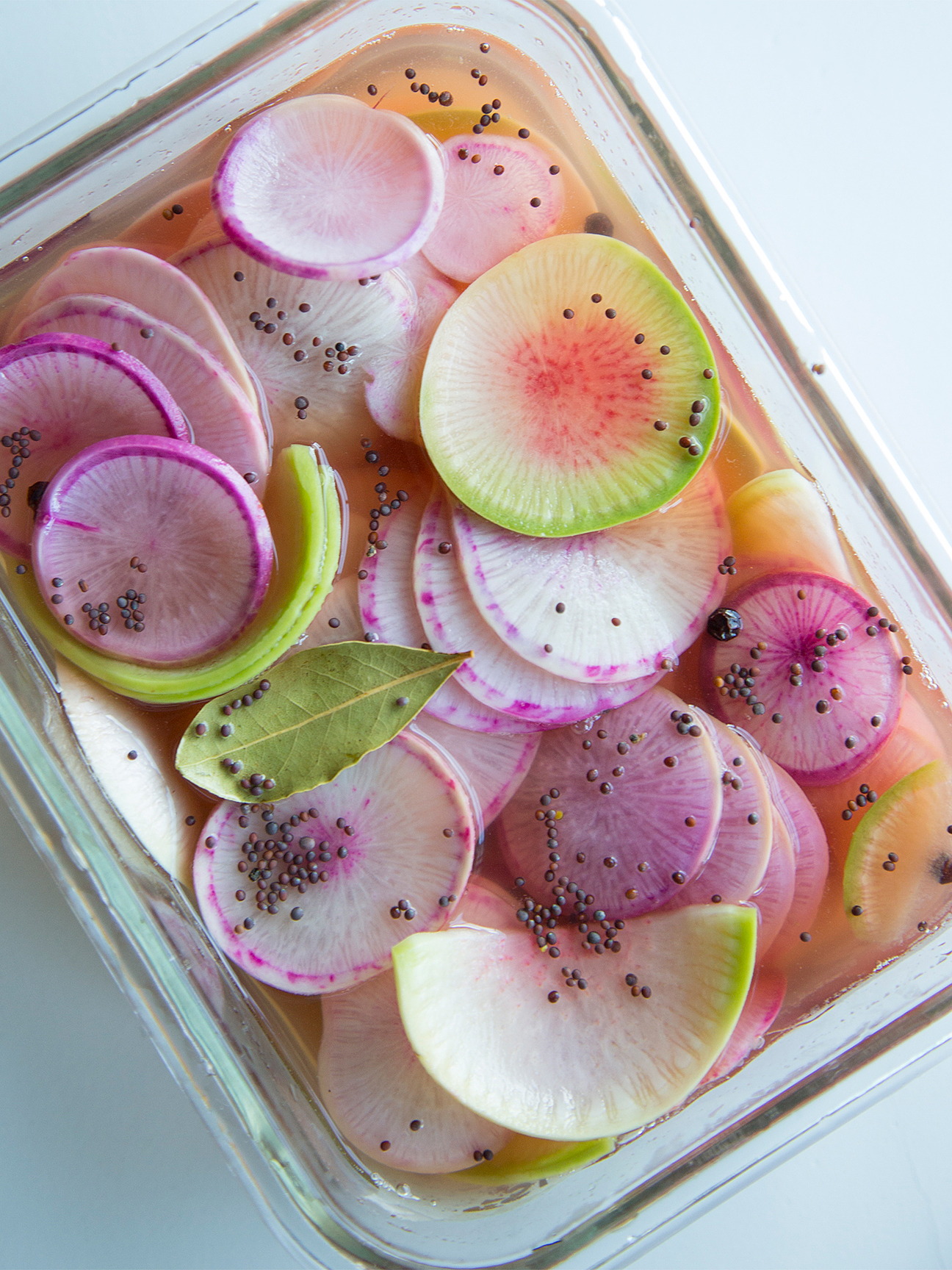 Radishes with dish