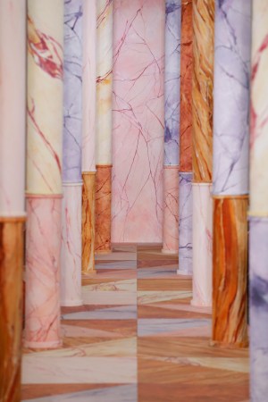 colorful marble columns