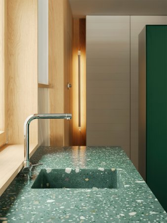 terrazzo green sink