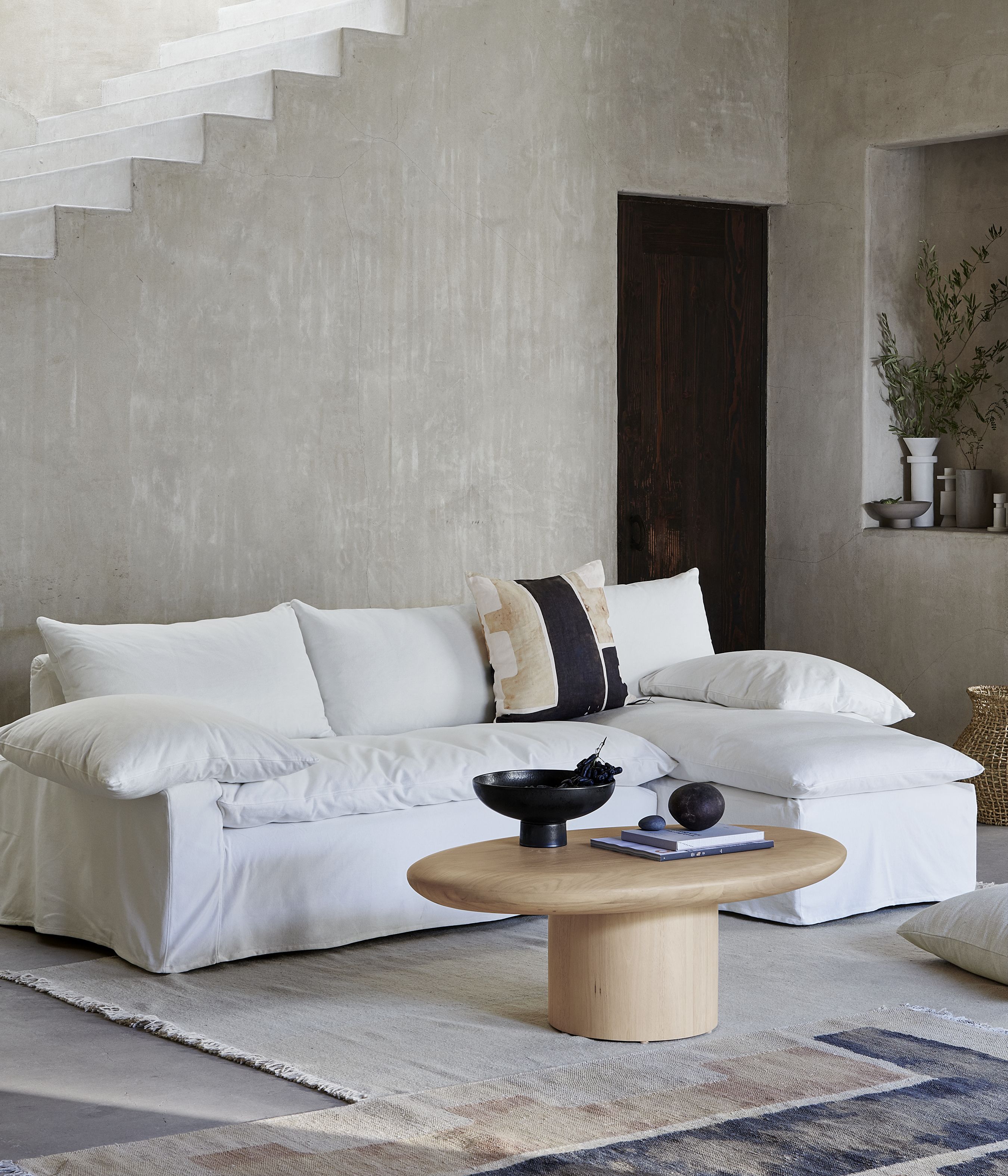 white sofa