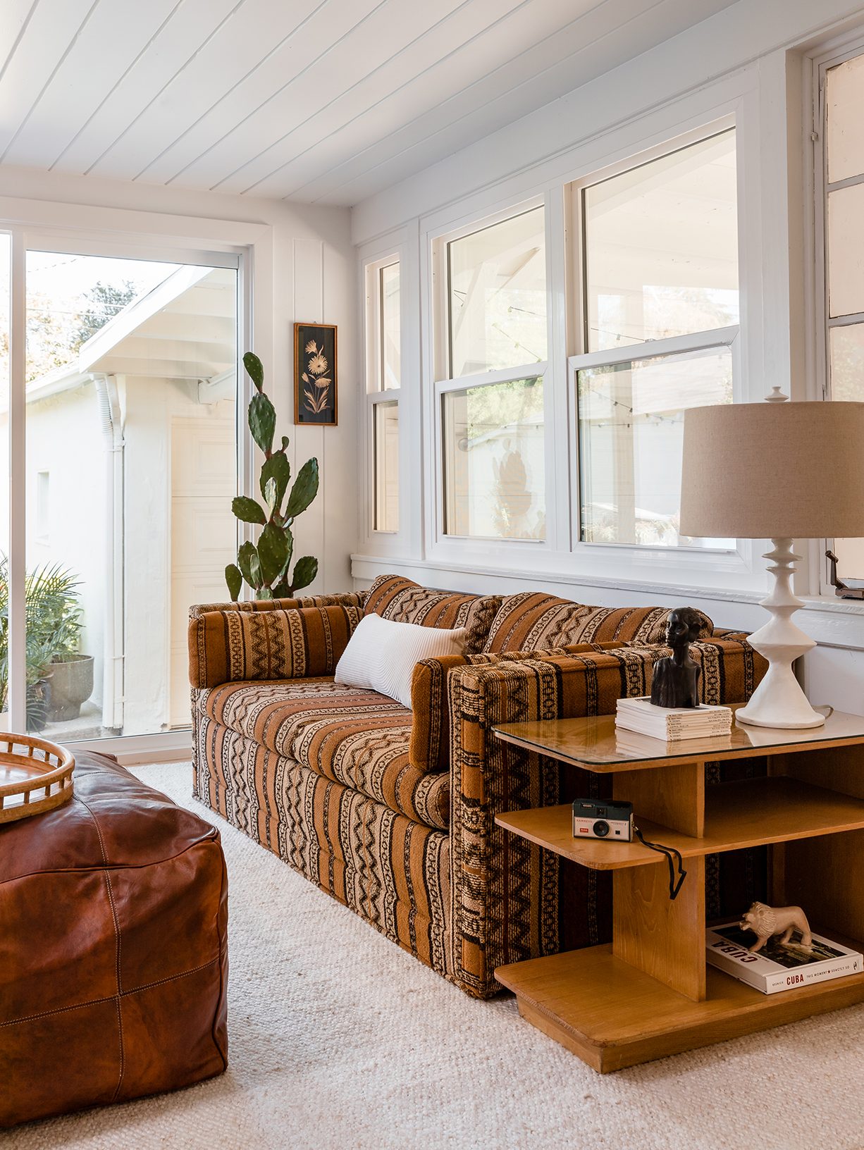 vintage brown sofa living room