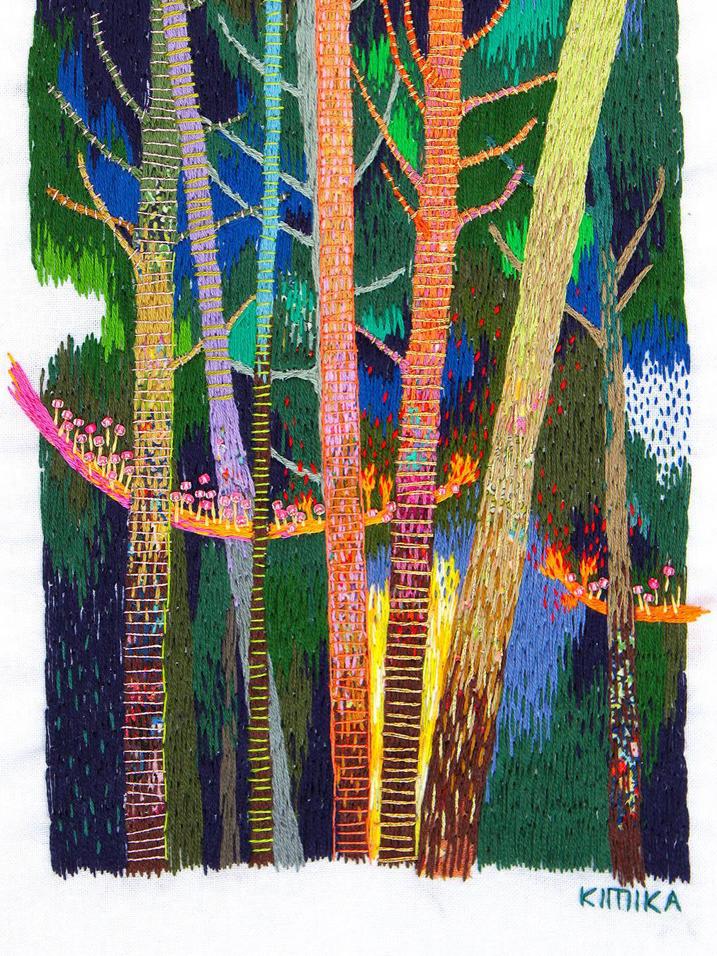 Embroidery art of forest