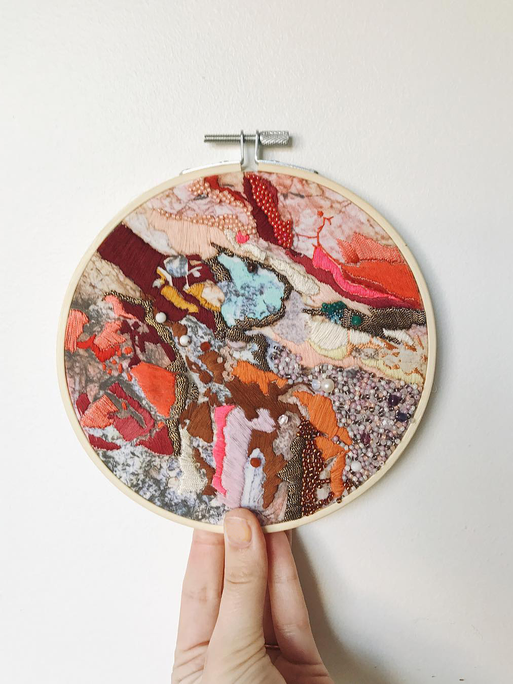 Natural-inspired embroidery art