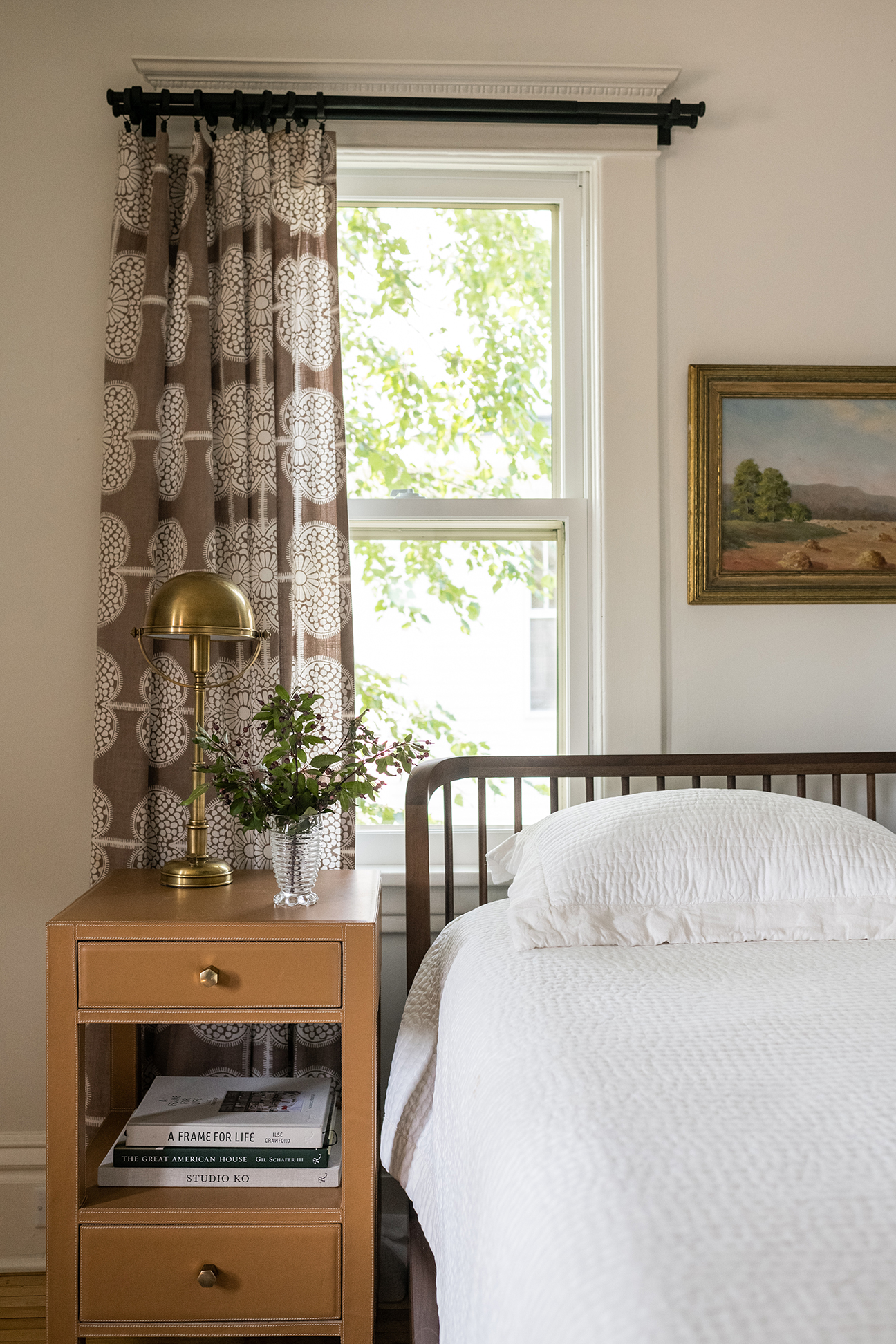 Simple earth-toned bedroom