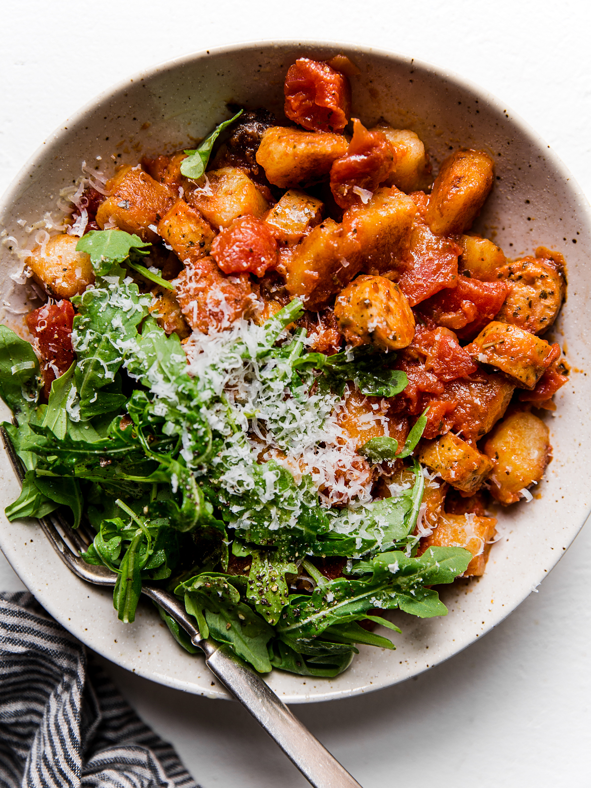 cauliflower gnocchi in marinara sauce