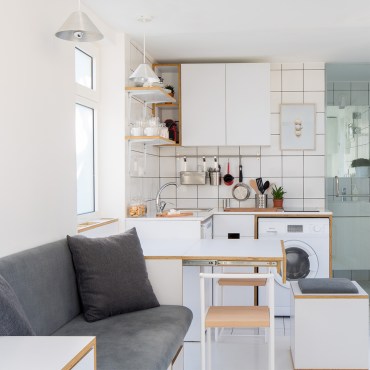 This Small Kitchen Defies Its Tiny Size with Clever, Seamless Storage