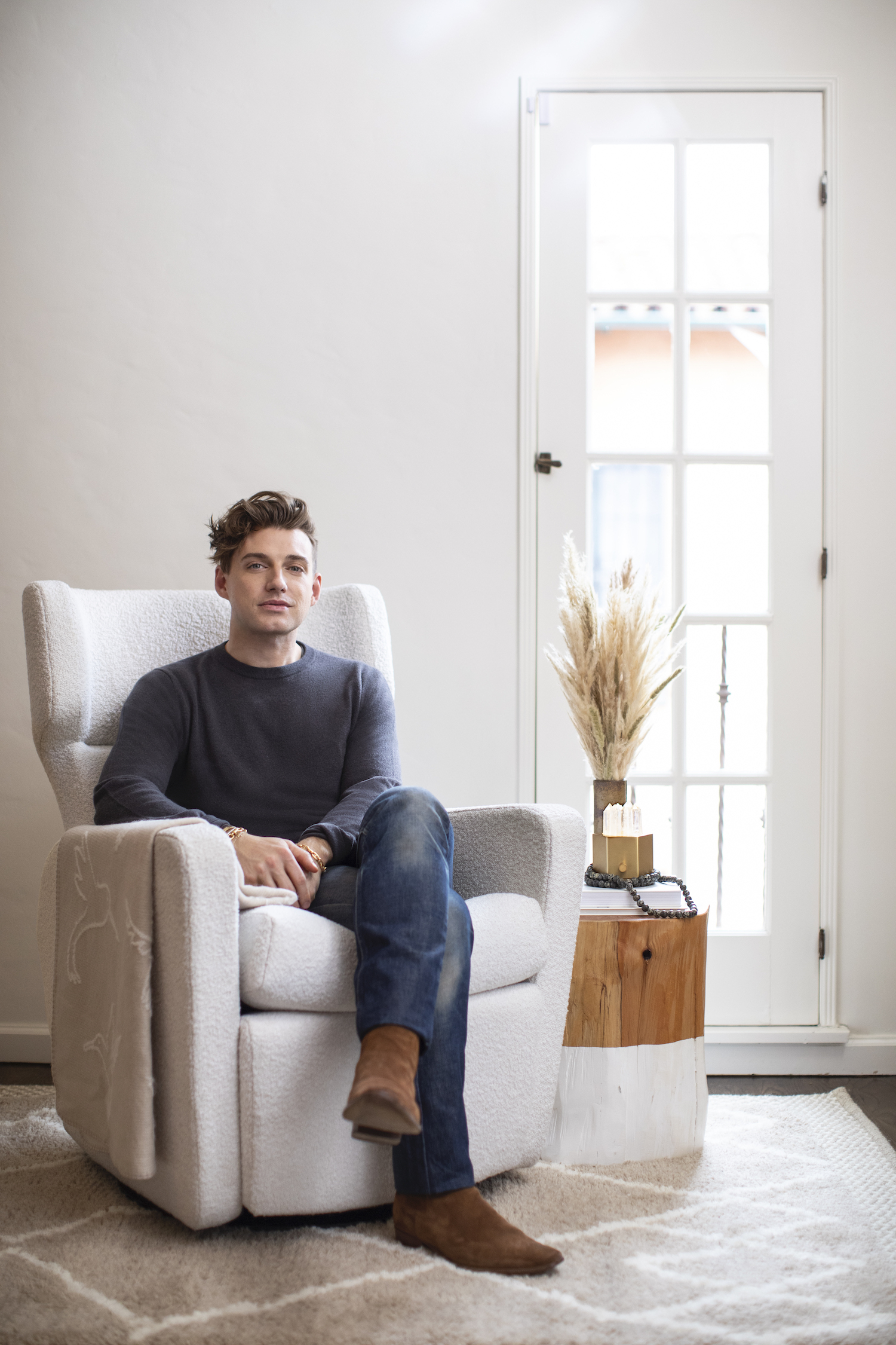 man sitting in a chair