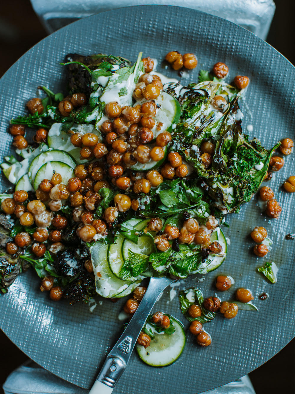 Deconstructed falafel salad