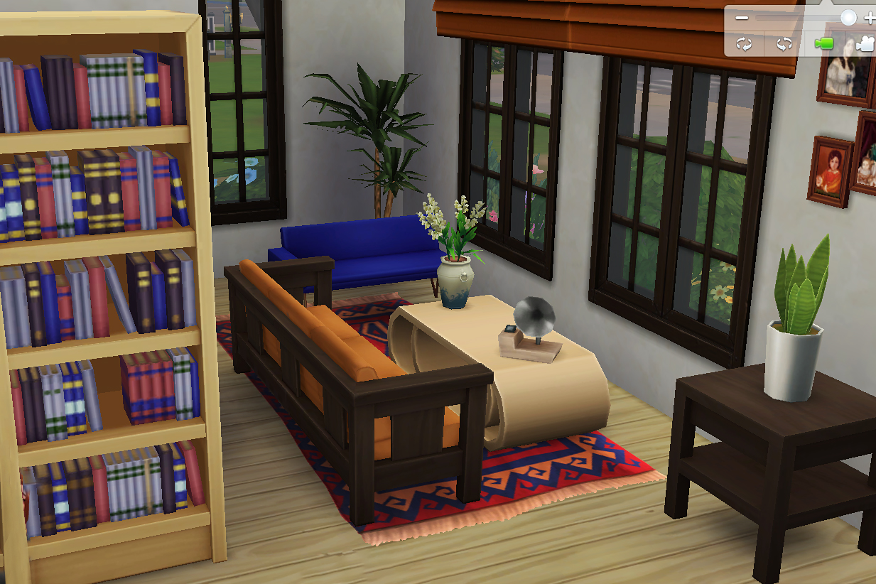 Living room in The Sims