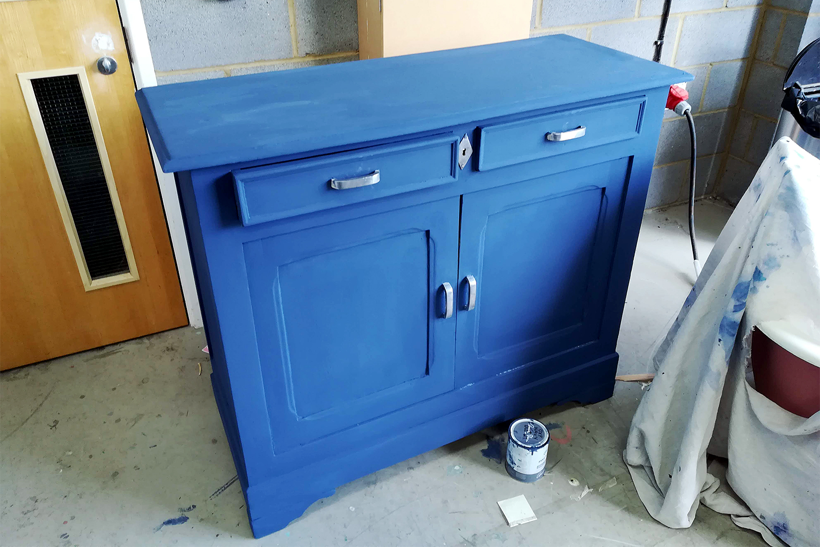 blue dresser