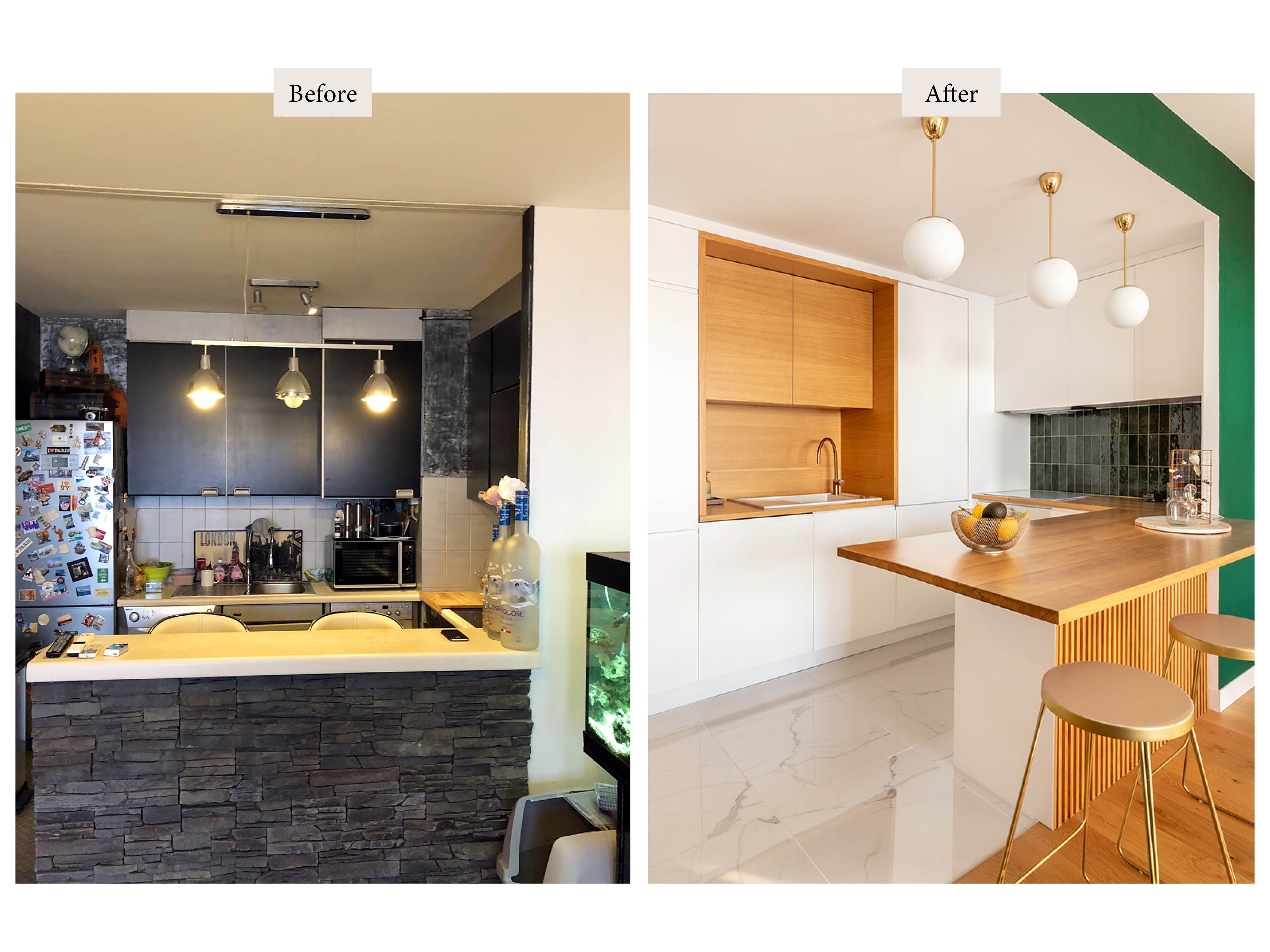 before and after kitchen transformation