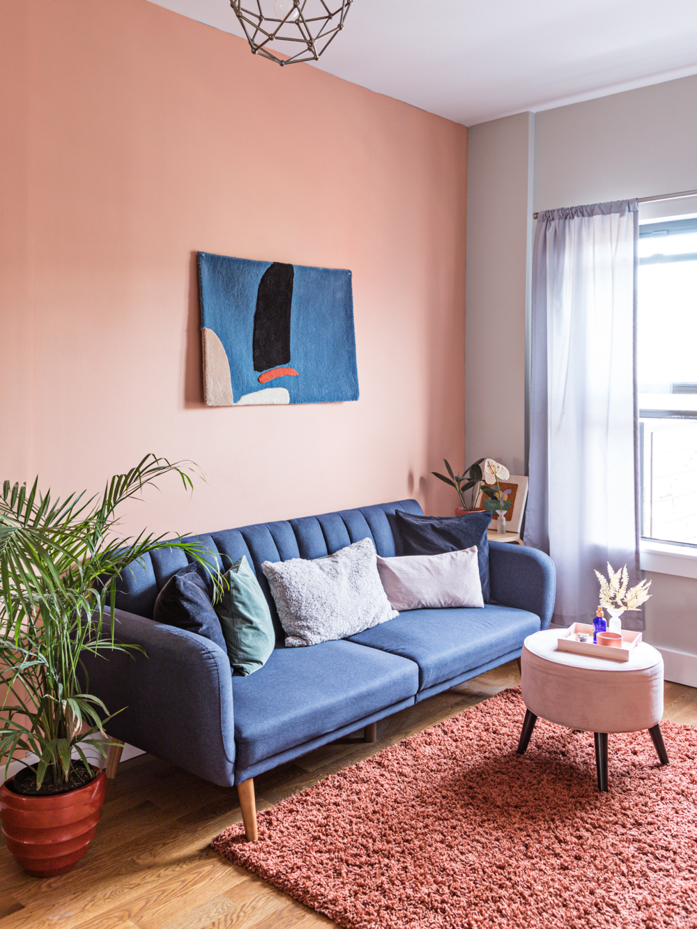 Pink living room