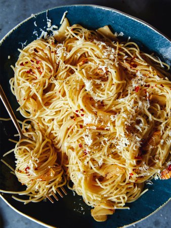 lemon capellini pasta