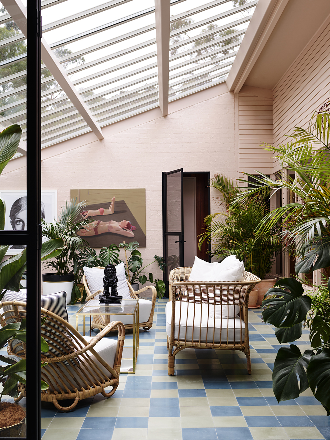 indoor patio with plants