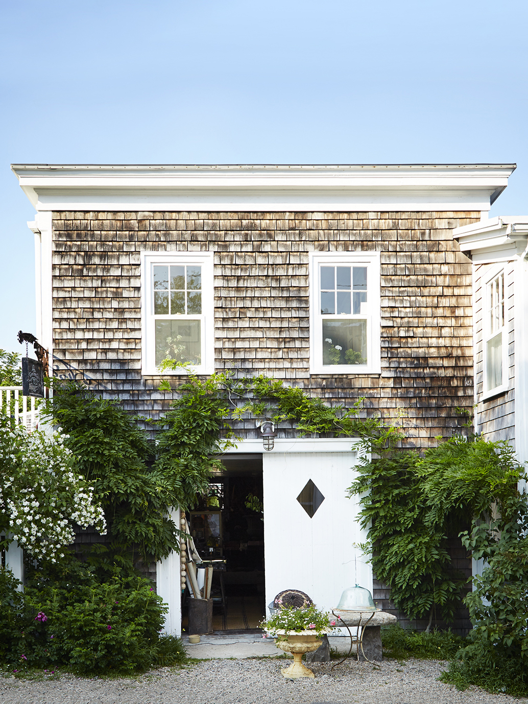 Shingled cottage exterior