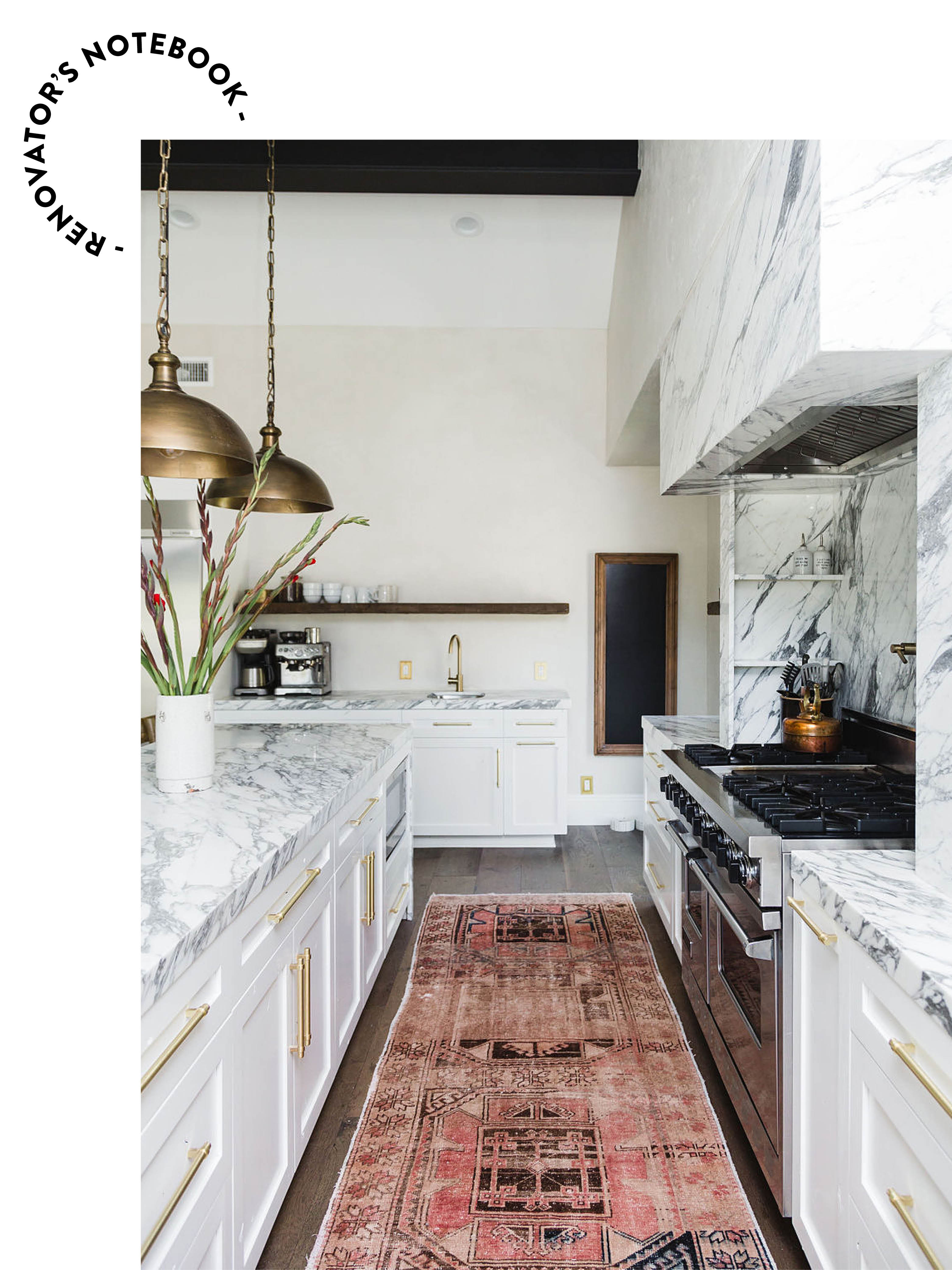 marble kitchen with a marble backgorund