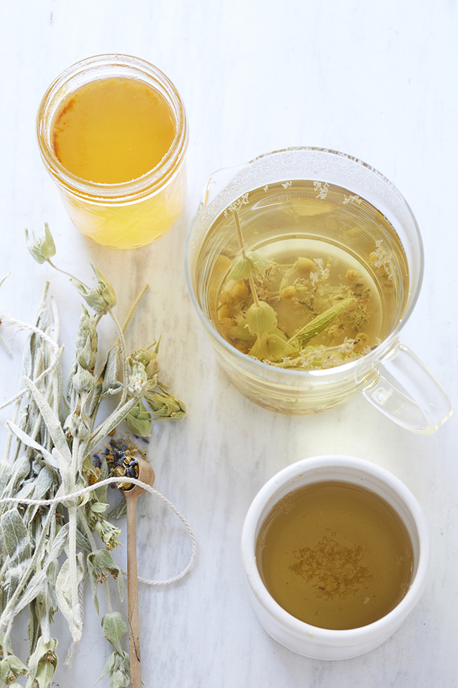 ginger tea in a glass