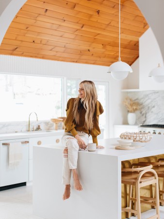 Sarah sherman Samuel in white kitchen