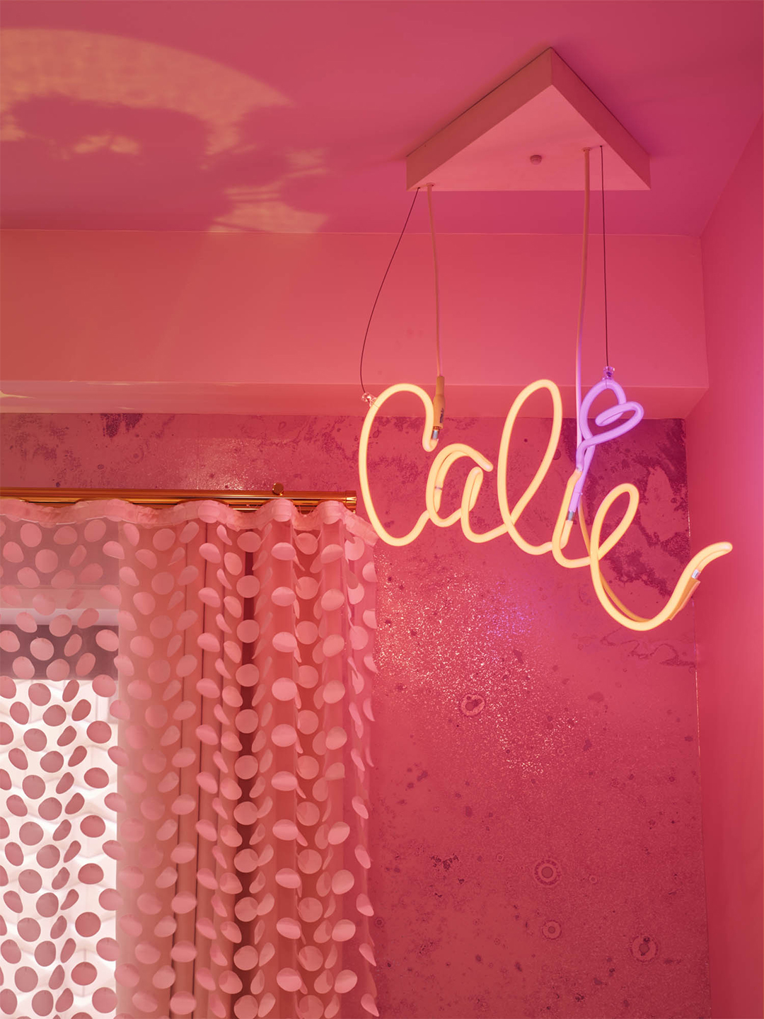 Nursery with neon sign