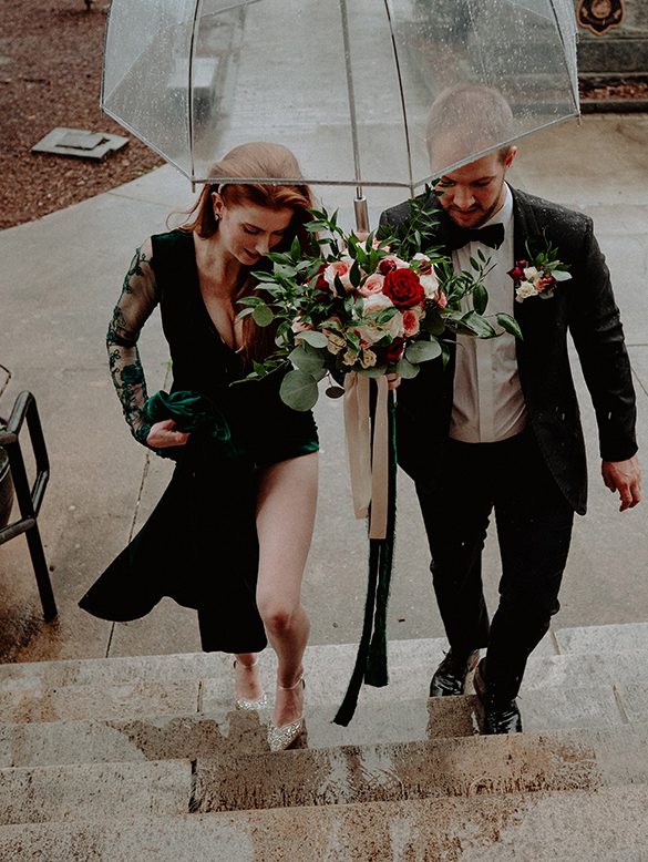 couple under an umbrella