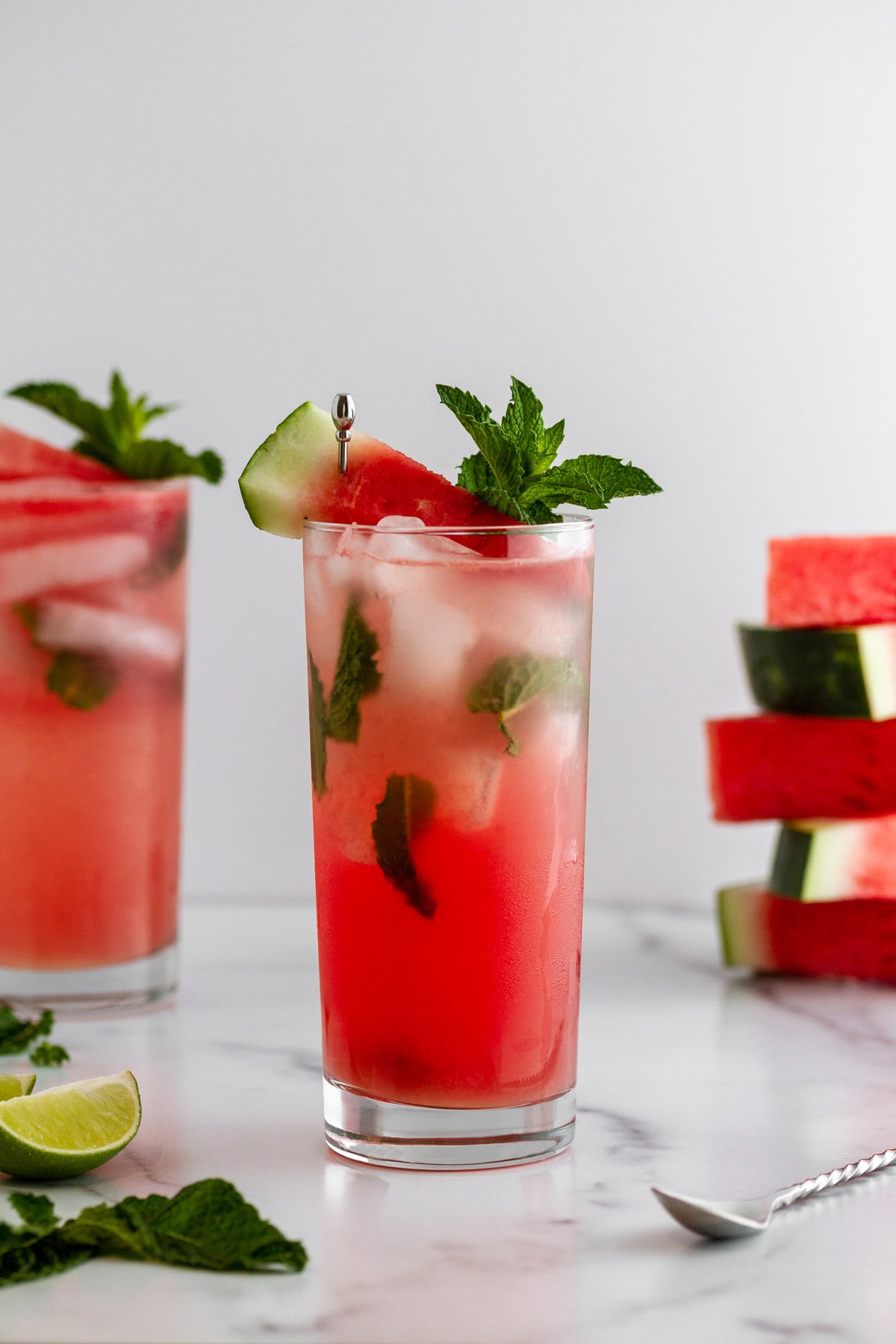 watermelon mojitos