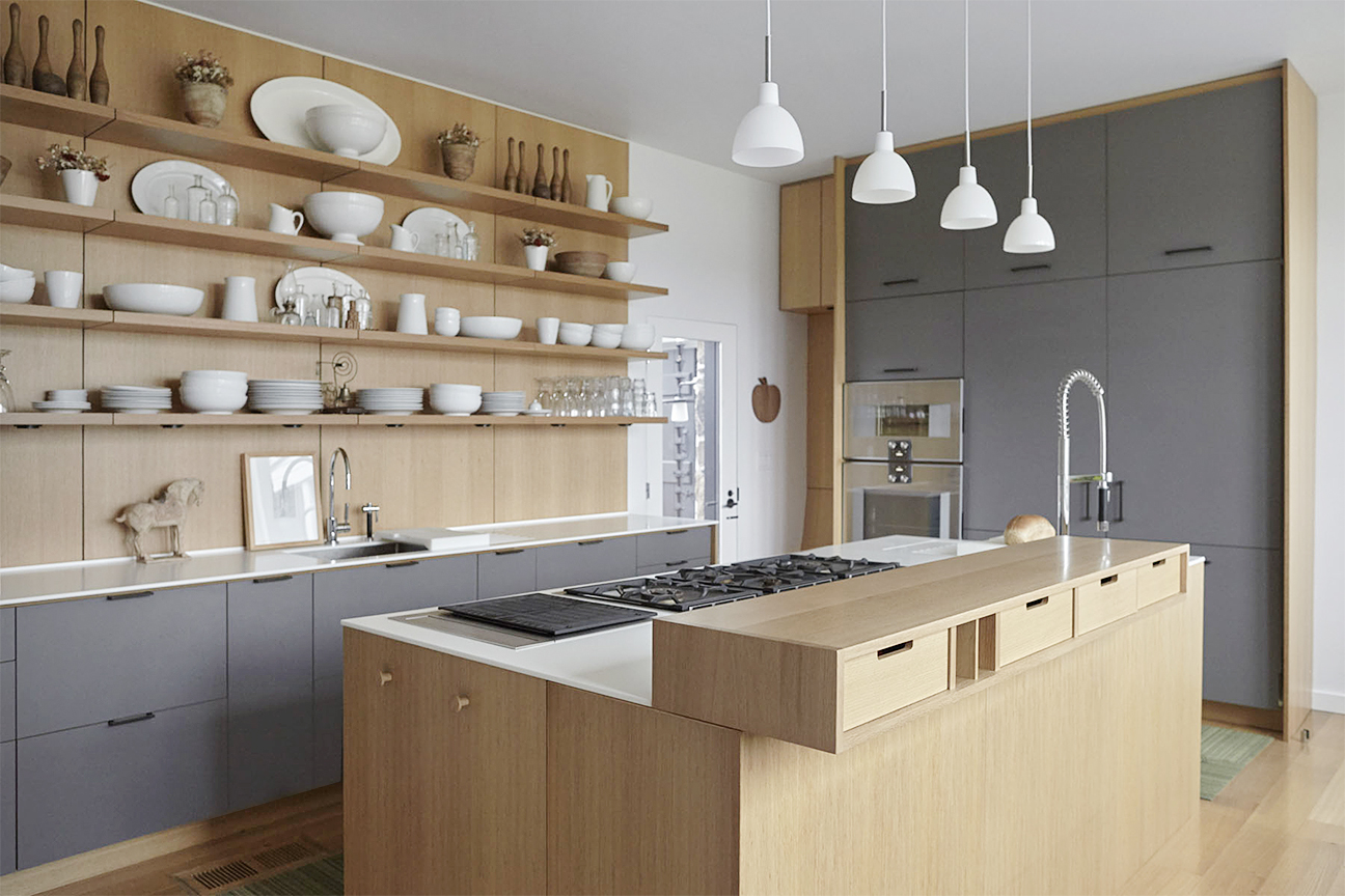 wood kitchen island