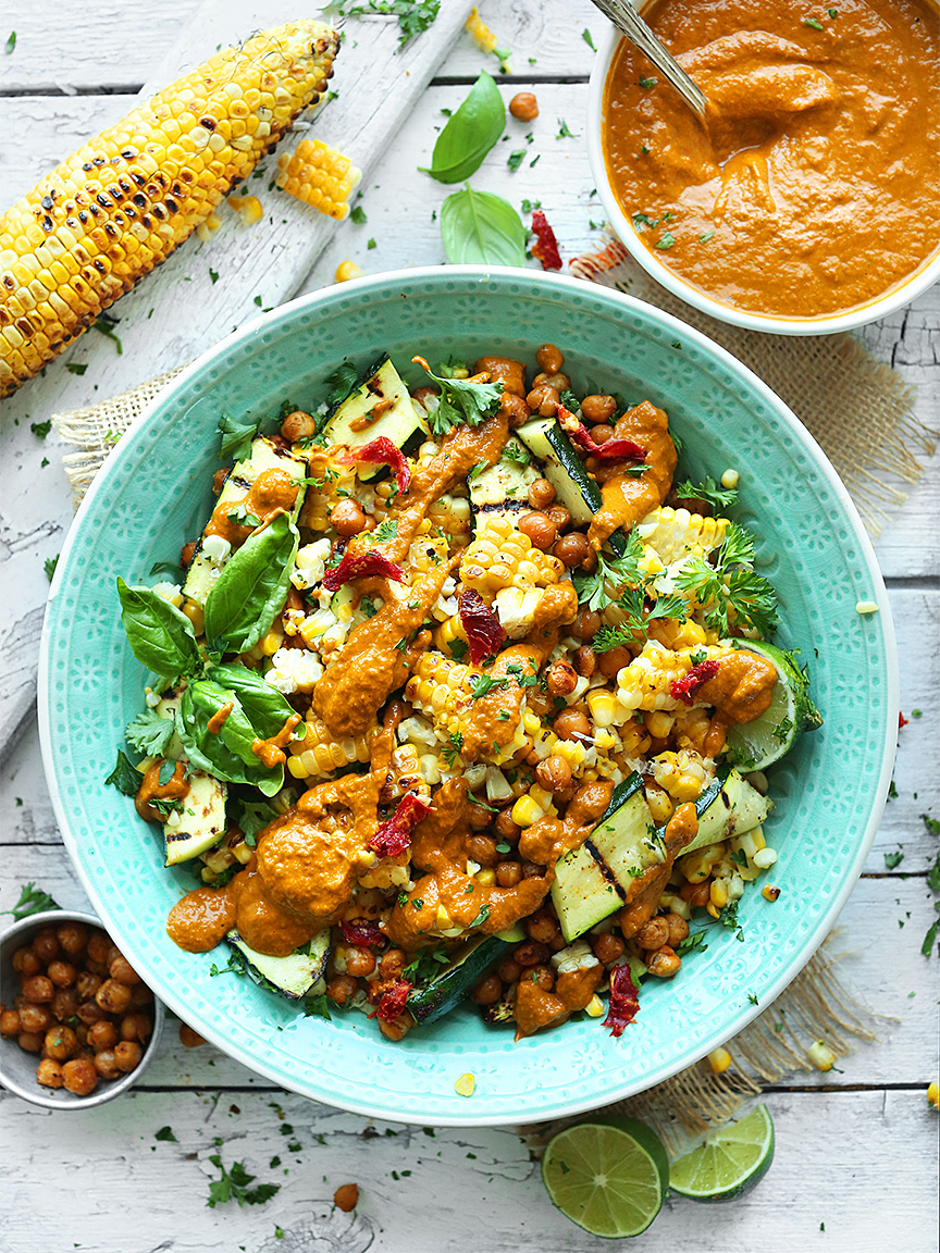 Corn and zucchini salad