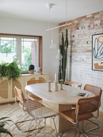 natural toned dining room