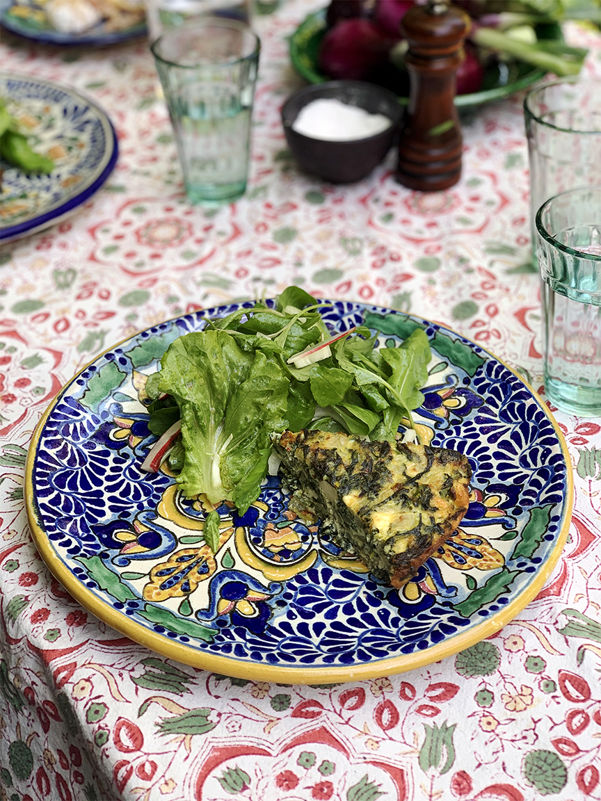 vegetable frittata on a plate