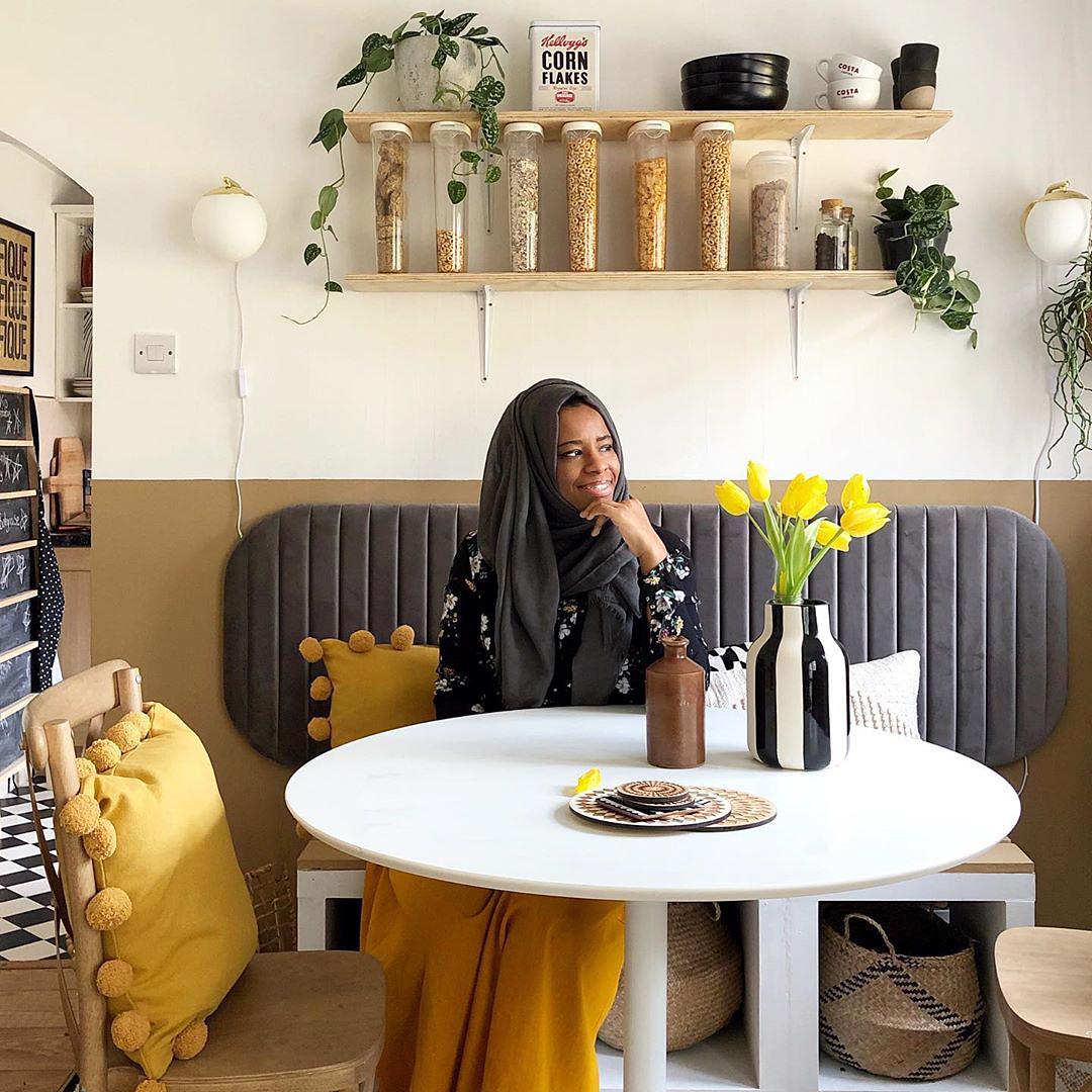 Medina Grillo in her dining nook