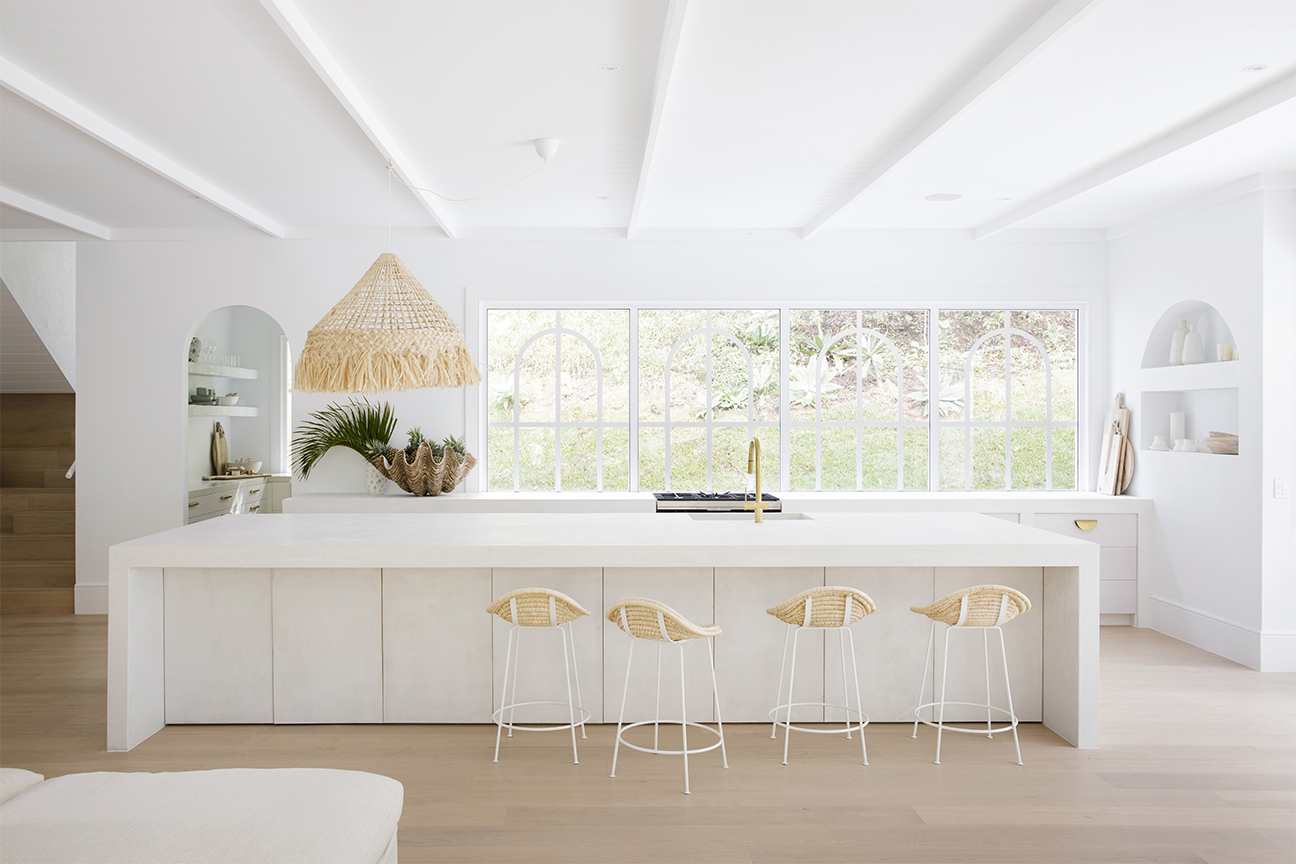 concrete kitchen island