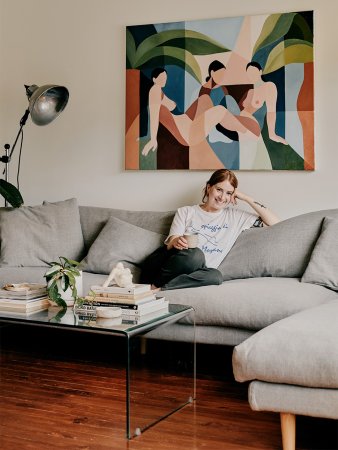 Emma Currie in her living room