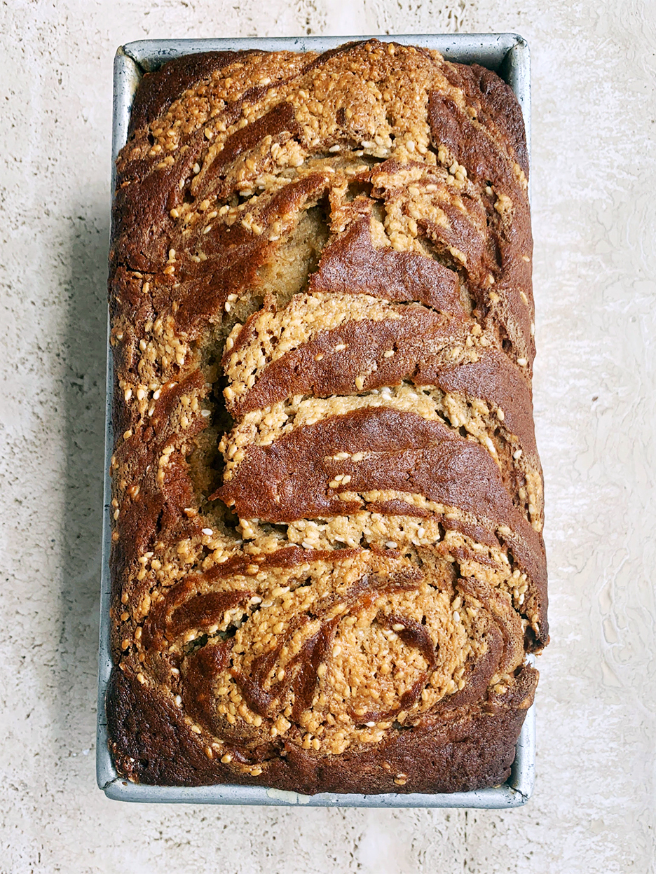 maple swirl tahini bread