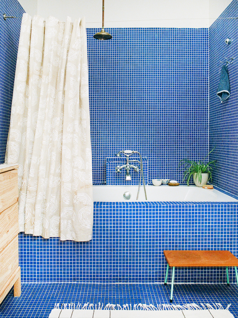 blue tile bathroom