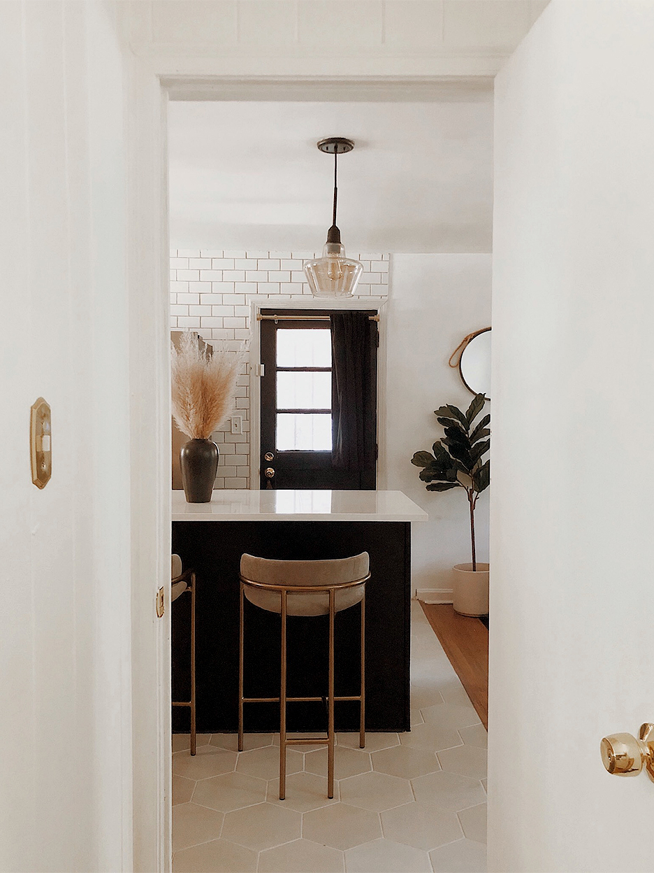 kitchen view from hallway