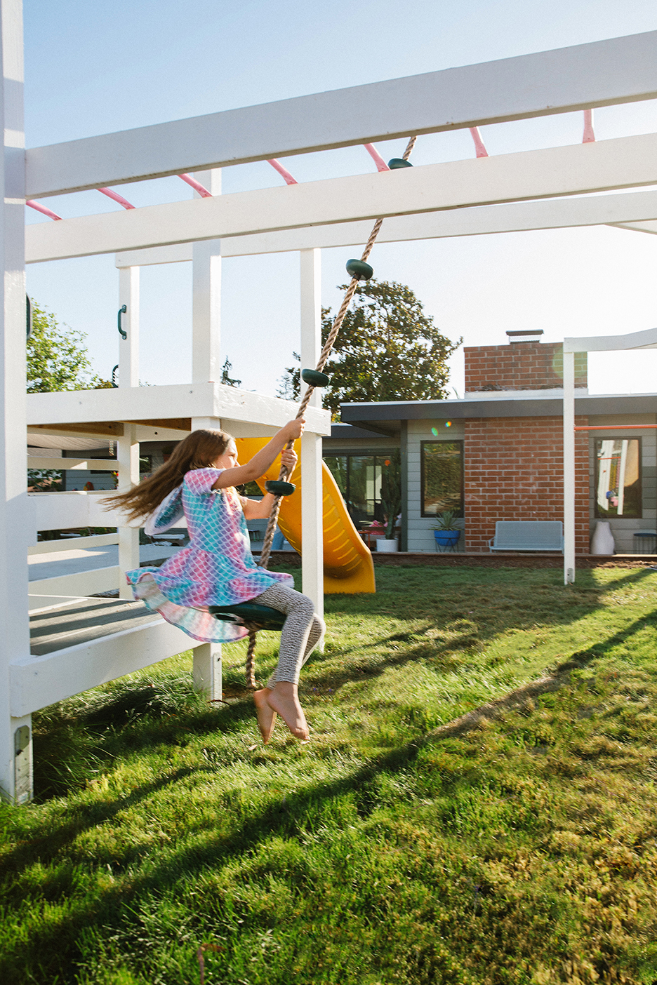 girl on swing