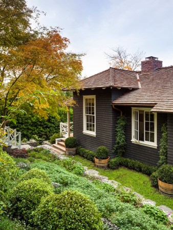 house with lush grass