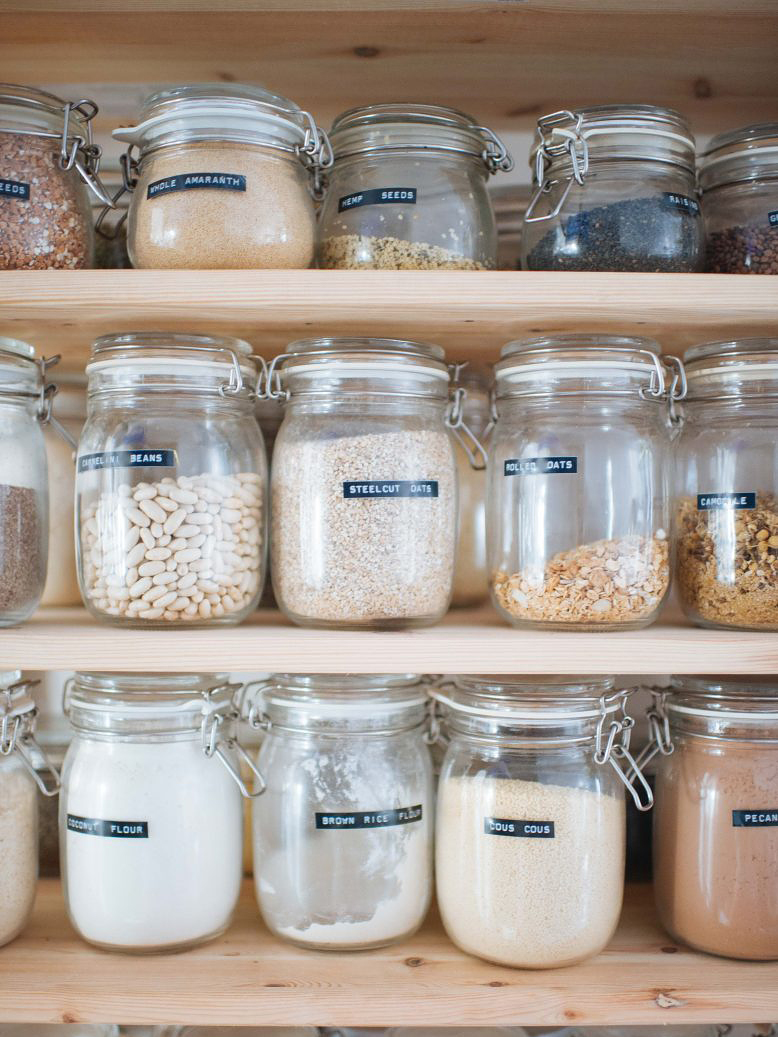 Jars with labels