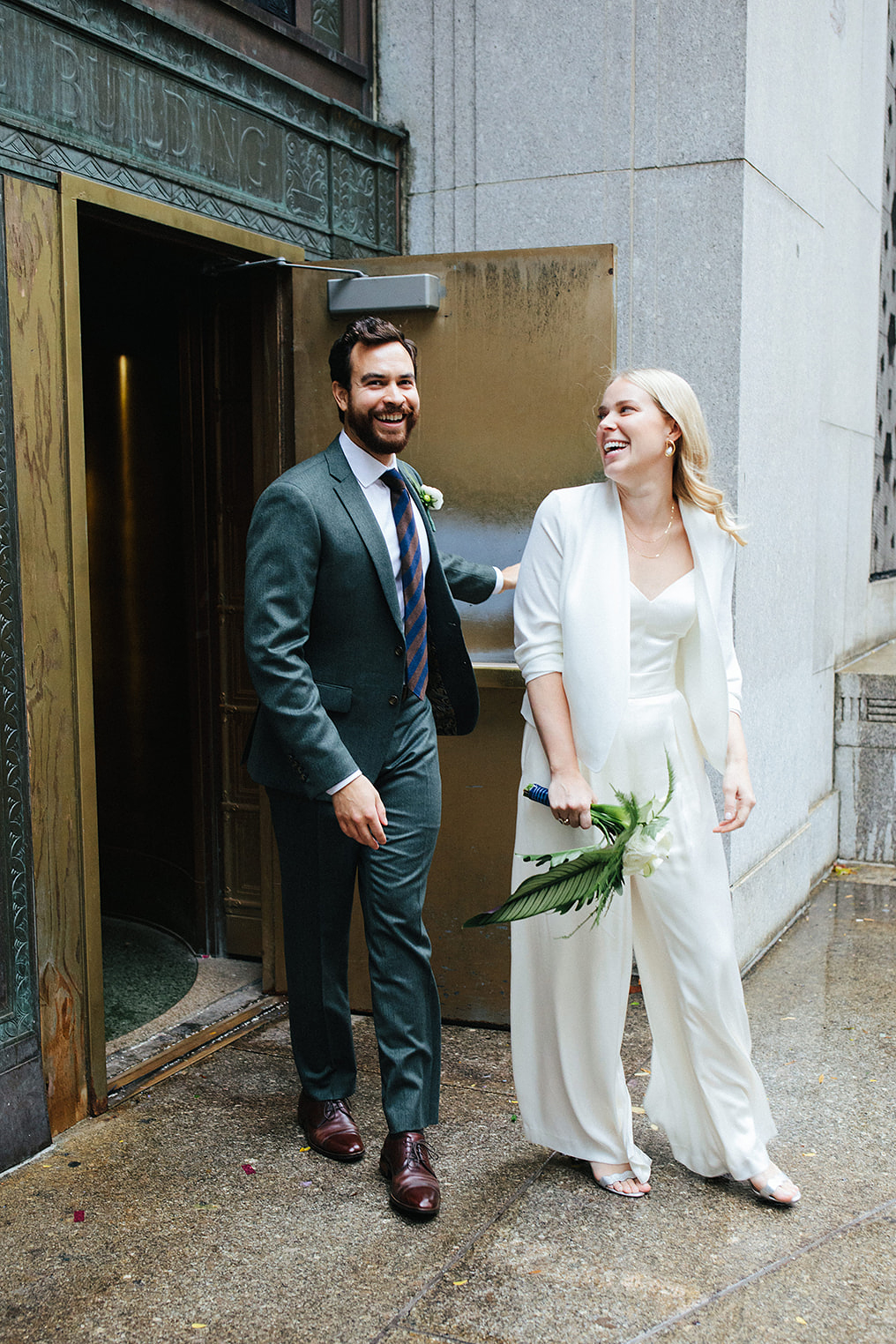 A City Hall Wedding Followed By Bagels, Then A Small Ceremony With Friends