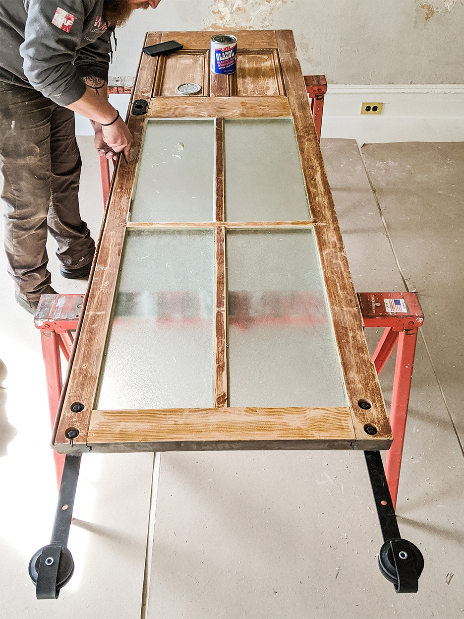 upcycling an old wooden barn door